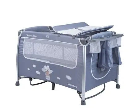 KikkaBoo Dreamy Bear Grey საწოლ-მანეჟი, 4 image