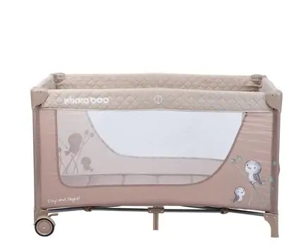 KikkaBoo Day & Night Beige Bird 2 levels საწოლ-მანეჟი, 6 image