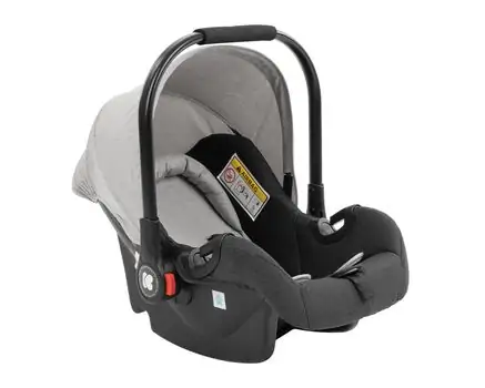 KikkaBoo Gianni Grey 3in1 ახალშობილის ეტლის კომპლექტი, 12 image