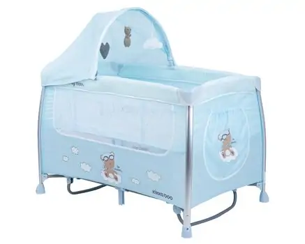 KikkaBoo Dreamy Bear Mint საწოლ-მანეჟი, 4 image