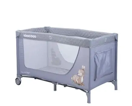 KikkaBoo Day & Night Gray Deer 2 levels საწოლ-მანეჟი, 7 image