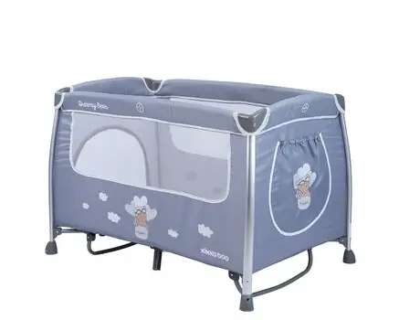 KikkaBoo Dreamy Bear Grey საწოლ-მანეჟი, 6 image