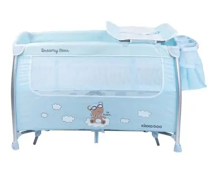 KikkaBoo Dreamy Bear Mint საწოლ-მანეჟი, 9 image