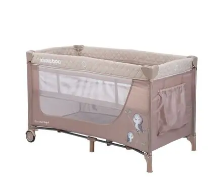 KikkaBoo Day & Night Beige Bird 2 levels საწოლ-მანეჟი, 3 image