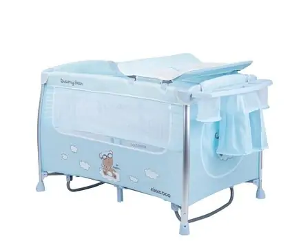 KikkaBoo Dreamy Bear Mint საწოლ-მანეჟი, 6 image