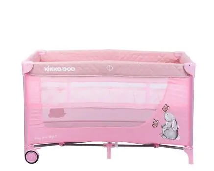 KikkaBoo Day & Night Pink Rabbit 2 levels საწოლ-მანეჟი, 4 image