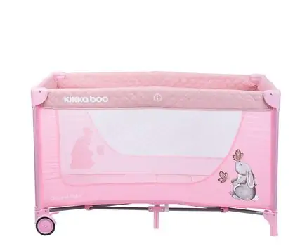 KikkaBoo Day & Night Pink Rabbit 2 levels საწოლ-მანეჟი, 6 image