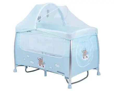 KikkaBoo Dreamy Bear Mint საწოლ-მანეჟი, 3 image