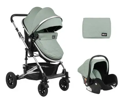 KikkaBoo Amaia Mint საბავშვო ეტლის 3x1 კომპლექტი
