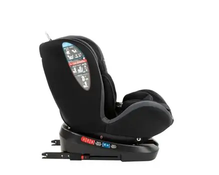 KikkaBoo Armadillo ISOFIX Black მანქანის სავარძელი (ქარსითი), 5 image