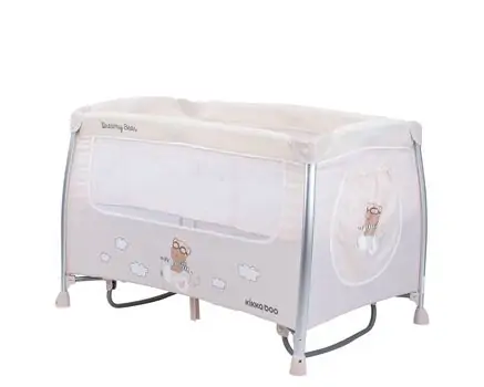 KikkaBoo Dreamy Bear Beige საწოლ-მანეჟი, 3 image