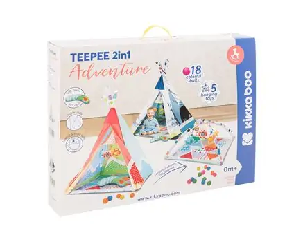 KikkaBoo Teepee 2 in 1 Adventure Girl განსავითარებელი ხალიჩა, 3 image