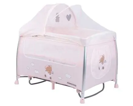 KikkaBoo Dreamy Bear Pink საწოლ-მანეჟი, 4 image