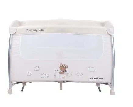 KikkaBoo Dreamy Bear Beige საწოლ-მანეჟი, 7 image