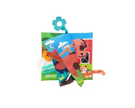 KikkaBoo Educational cloth book with teether Farm tails ახალშობილის სათამაშო წიგნი, 2 image
