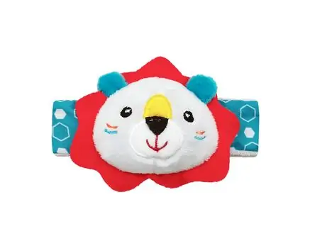 KikkaBoo Leo the Lion wrist rattle ახალშობილის სათამაშო სამაჯური