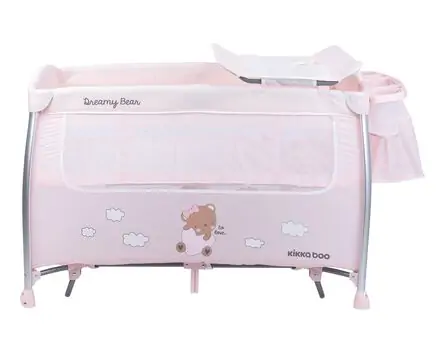 KikkaBoo Dreamy Bear Pink საწოლ-მანეჟი, 10 image