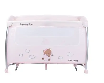KikkaBoo Dreamy Bear Pink საწოლ-მანეჟი, 9 image