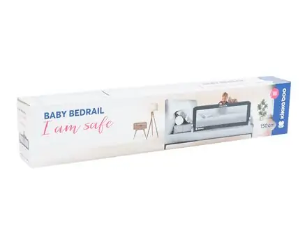 KikkaBoo Bedrail I am safe Beige 150cm საწოლის ჯებირი უსაფრთხოებისთვის, 5 image