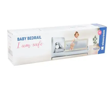 KikkaBoo Bedrail I am safe Beige 102cm საწოლის ჯებირი უსაფრთხოებისთვის, 4 image