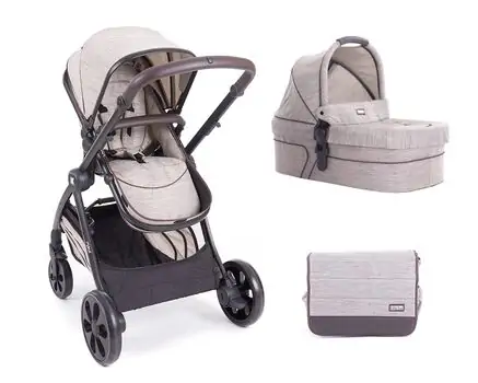 KikkaBoo Maui Beige 3in1 საბავშვო ეტლის კომპლექტი