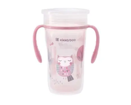 KikkaBoo Sippy cup 360° Owl წვენის ბოთლი