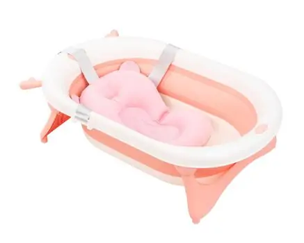 KikkaBoo Soft bath support Bear Pink ჩვილის აბაზანის შეზლონგი, 2 image