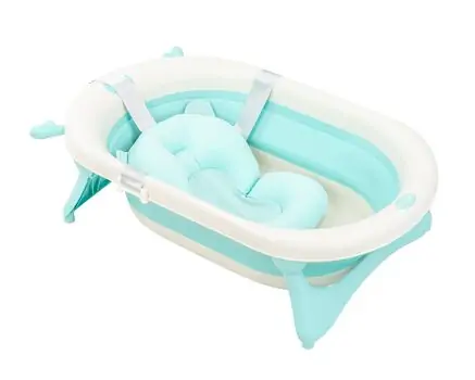KikkaBoo Soft bath support Bear Mint ჩვილის აბაზანის შეზლონგი, 2 image