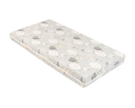 KikkaBoo-ს ბამბის მატრასი Mattress Siesta 60х120х10cm Clouds Grey