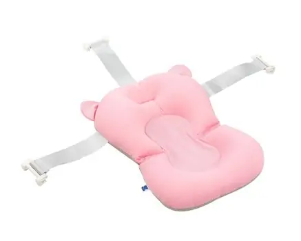 KikkaBoo Soft bath support Bear Pink ჩვილის აბაზანის შეზლონგი
