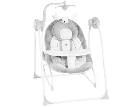 KikkaBoo Electrical swing & Bouncer Dozy Bear with me Grey საბავშვო ელექტრო შეზლონგი
