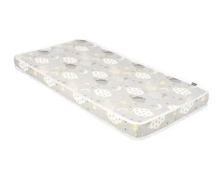 KikkaBoo-ს ბამბის მატრასი Mattress Fantasia 60x120x7cm Clouds Grey