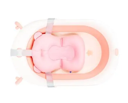 KikkaBoo Soft bath support Bear Pink ჩვილის აბაზანის შეზლონგი, 3 image