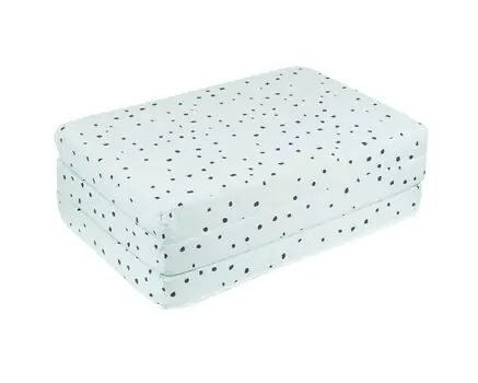 KikkaBoo Foldable mattress 60х120х5cm Bear with me Mint დასაკეცი მატრასი ბამბის ზედაპირით, 3 image