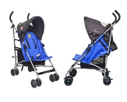 Baby Stroller Wonderful Blue მსუბუქი სასეირნო ეტლი, 2 image
