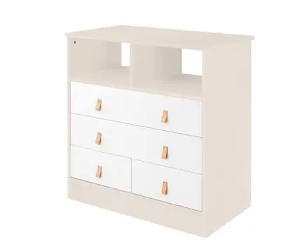 KikkaBoo Chipboard Dresser Aspen Beige ახალშობილის გამოსაცვლელი კომოდი