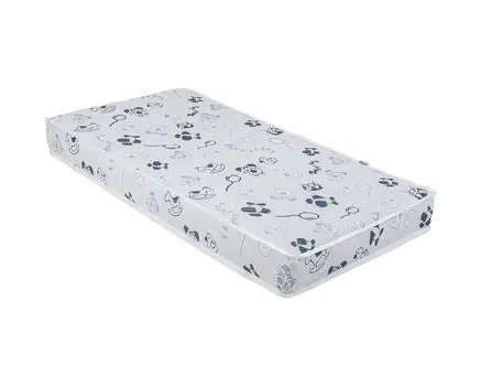 KikkaBoo Mattress Memory Comfort Cool gel Horses Blue 60х120х12cm ბამბის მატრასი გამაგრილებელი გელის ზედაპირით