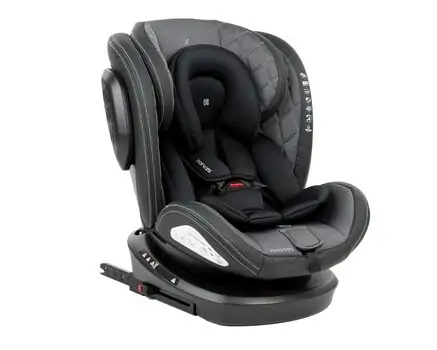 KikkaBoo Stark Dark Grey მანქანის სავარძელი (ქარსითი)