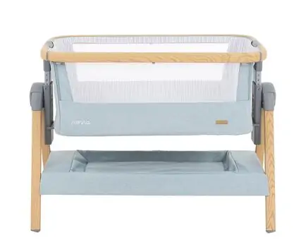 KikkaBoo Nanna Mint Wood ახალშობილის საწოლი, 5 image
