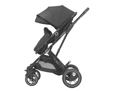 KikkaBoo Alba Black 3in1 საბავშვო ეტლის კომპლექტი, 5 image