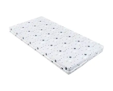 KikkaBoo Mattress Fantasia Plus 60x120x8cm Stars Grey ბამბის მატრასი