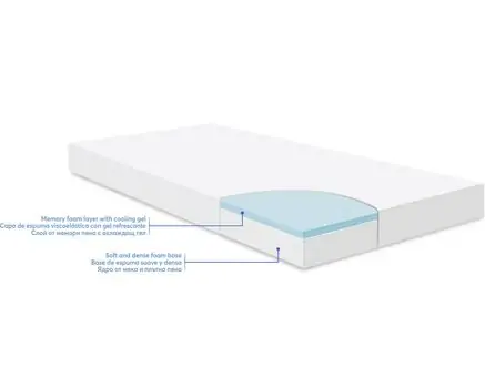 KikkaBoo Mattress Memory Comfort Cool gel Elephants Pink 60х120х12cm ბამბის მატრასი გამაგრილებელი გელის ზედაპირით, 4 image