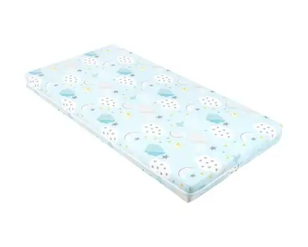 KikkaBoo Mattress Fantasia Plus 60x120x8cm Clouds Blue ბამბის მატრასი