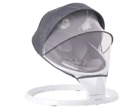 Kikkaboo Electrical Side-To-Side Swing Cuddle Me Dark Grey - საბავშვო ელექტრო შეზლონგი, 3 image