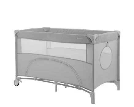 Kikkaboo Baby cot 2 levels Nighty Night Grey - საბავშვო ორ დონიანი საწოლ-მანეჟი, 8 image