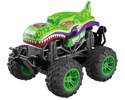 Colorful Dinosaur Car Green - დისტანციურად მართვადი მანქანა