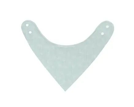 KikkaBoo Muslin Bib Leaves Mint საბავშვო წინსაფარი