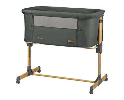 KikkaBoo Amaris Dark Grey ახალშობილის საწოლი