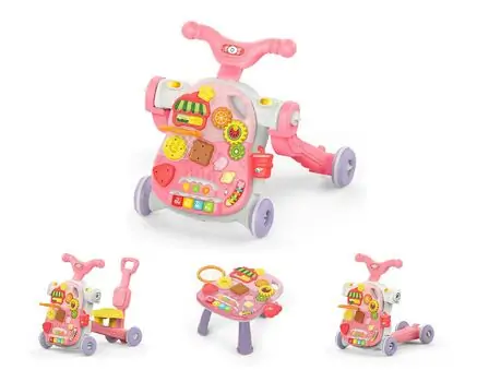 Kikkaboo Walker 4 In 1 Sweet Escape Pink - საბავშვო ვოლქერი