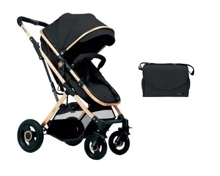 KikkaBoo Scarlett 2in1 Black საბავშვო ტრანსფორმერი ეტლი